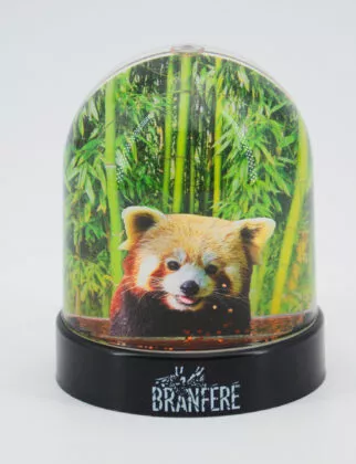 boule à neige panda roux
